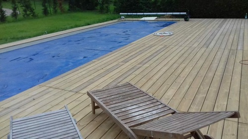 Terrasse en bois à Deauville