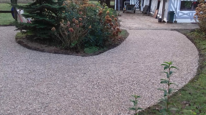 Création d'allée et de parking à Deauville