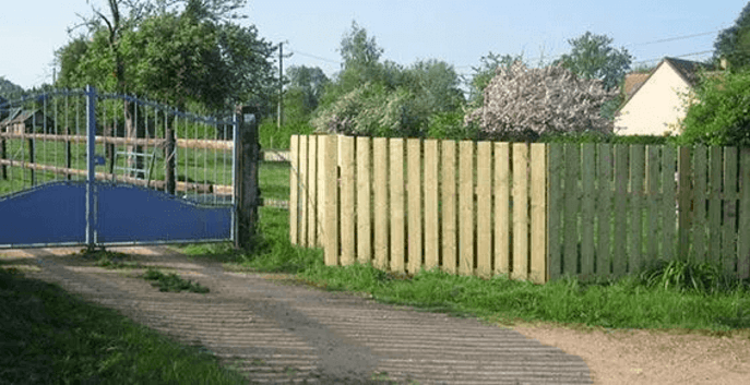 Clôture en bois à Deauville