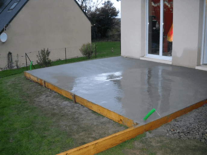 Création de dalle de béton à Deauville - Après