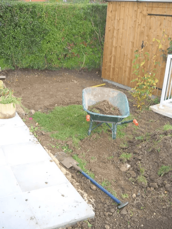 Début de l'aménagement de jardin à Beuzeville