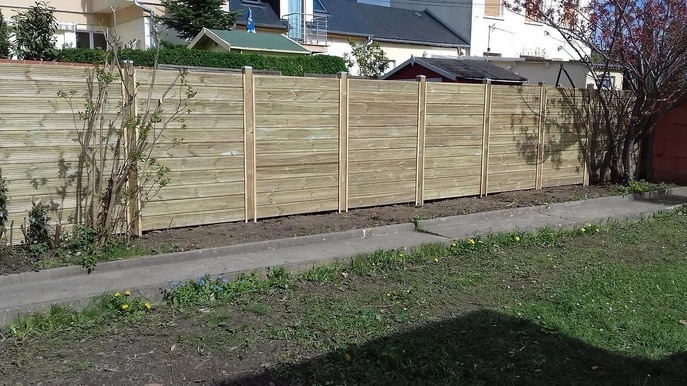 Palissade en bois à Lisieux